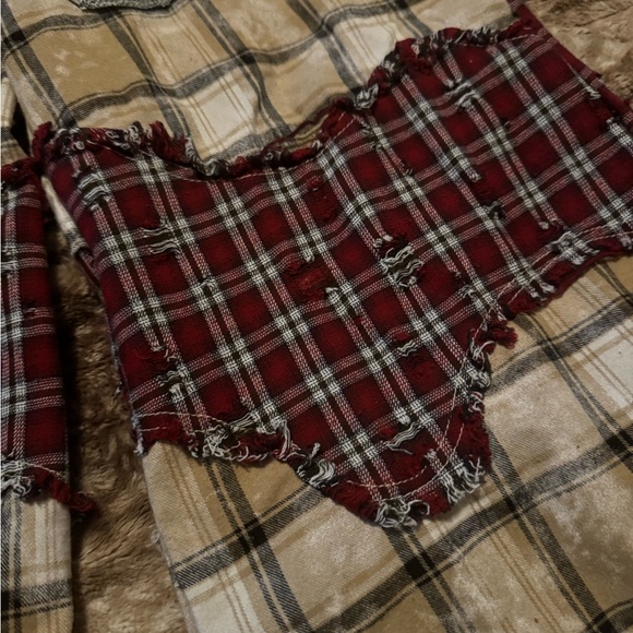 POL Camouflage and Plaid Wide Leg Pants - Picture 5 of 7